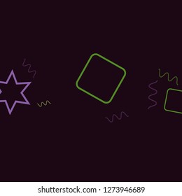 Geometric Memphis Background. Simple Pattern for Postcard, Print, Banner or Poster. Modern Abstract Background. Vector Texture in Trendy Minimalistic Style
