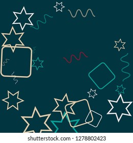 Geometric Memphis Background. Simple Pattern for Postcard, Print, Banner or Poster. Modern Abstract Background. Vector Texture in Trendy Minimalistic Style
