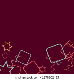 Geometric Memphis Background. Simple Pattern for Postcard, Print, Banner or Poster. Modern Abstract Background. Vector Texture in Trendy Minimalistic Style
