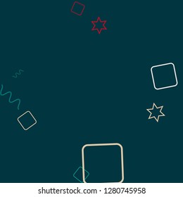 Geometric Memphis Background. Simple Pattern for Postcard, Print, Banner or Poster. Modern Abstract Background. Vector Texture in Trendy Minimalistic Style
