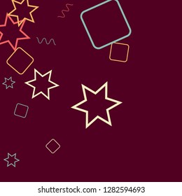 Geometric Memphis Background. Simple Pattern for Postcard, Print, Banner or Poster. Modern Abstract Background. Vector Texture in Trendy Minimalistic Style
