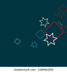 Geometric Memphis Background. Simple Pattern for Postcard, Print, Banner or Poster. Modern Abstract Background. Vector Texture in Trendy Minimalistic Style
