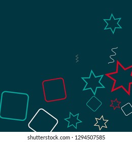 Geometric Memphis Background. Simple Pattern for Postcard, Print, Banner or Poster. Modern Abstract Background. Vector Texture in Trendy Minimalistic Style
