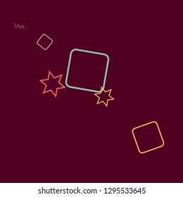 Geometric Memphis Background. Simple Pattern for Postcard, Print, Banner or Poster. Modern Abstract Background. Vector Texture in Trendy Minimalistic Style
