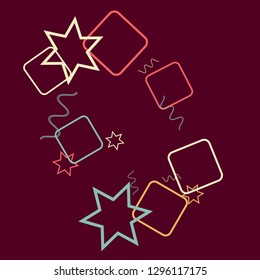 Geometric Memphis Background. Simple Pattern for Postcard, Print, Banner or Poster. Modern Abstract Background. Vector Texture in Trendy Minimalistic Style
