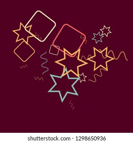 Geometric Memphis Background. Simple Pattern for Postcard, Print, Banner or Poster. Modern Abstract Background. Vector Texture in Trendy Minimalistic Style
