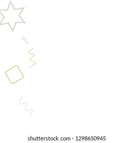 Geometric Memphis Background. Simple Pattern for Postcard, Print, Banner or Poster. Modern Abstract Background. Vector Texture in Trendy Minimalistic Style
