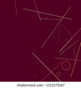 Geometric Memphis Background. Simple Pattern for Postcard, Print, Banner or Poster. Seamless texture. Modern Abstract Background with Rings and Lines. Vector Texture in Trendy Minimalistic Style
