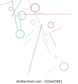 Geometric Memphis Background. Simple Pattern for Postcard, Print, Banner or Poster. Seamless texture. Modern Abstract Background with Rings and Lines. Vector Texture in Trendy Minimalistic Style
