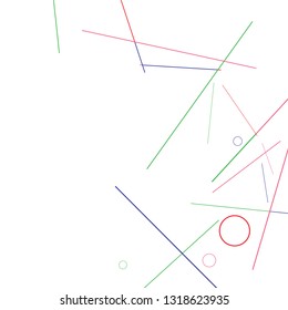 Geometric Memphis Background. Simple Pattern for Postcard, Print, Banner or Poster. Seamless texture. Modern Abstract Background with Rings and Lines. Vector Texture in Trendy Minimalistic Style
