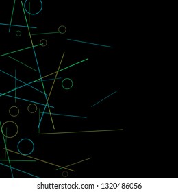 Geometric Memphis Background. Simple Pattern for Postcard, Print, Banner or Poster. Seamless texture. Modern Abstract Background with Rings and Lines. Vector Texture in Trendy Minimalistic Style
