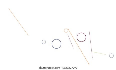 Geometric Memphis Background. Simple Pattern for Postcard, Print, Banner or Poster. Modern Abstract Background with Rings and Lines. Vector Texture in Trendy Minimalistic Style
