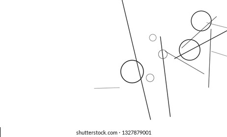 Geometric Memphis Background. Simple Pattern for Postcard, Print, Banner or Poster. Seamless texture. Modern Abstract Background with Rings and Lines. Vector Texture in Trendy Minimalistic Style

