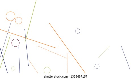 Geometric Memphis Background. Simple Pattern for Postcard, Print, Banner or Poster. Seamless texture. Modern Abstract Background with Rings and Lines. Vector Texture in Trendy Minimalistic Style
