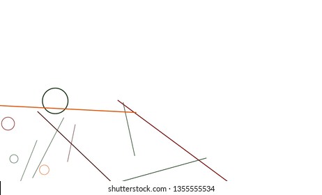 Geometric Memphis Background. Simple Pattern for Postcard, Print, Banner or Poster. Modern Abstract Background with Rings and Lines. Vector Texture in Trendy Minimalistic Style
