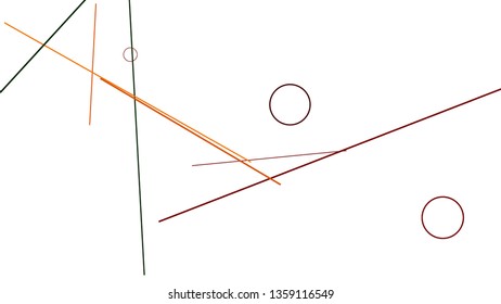 Geometric Memphis Background. Simple Pattern for Postcard, Print, Banner or Poster. Seamless texture. Modern Abstract Background with Rings and Lines. Vector Texture in Trendy Minimalistic Style
