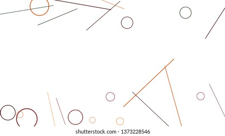 Geometric Memphis Background. Simple Pattern for Postcard, Print, Banner or Poster. Modern Abstract Background with Rings and Lines. Vector Texture in Trendy Minimalistic Style

