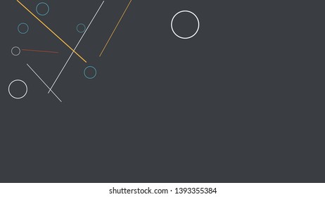 Geometric Memphis Background. Simple Pattern for Postcard, Print, Banner or Poster. Modern Abstract Background with Rings and Lines. Vector Texture in Trendy Minimalistic Style
