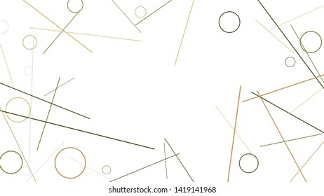 Geometric Memphis Background. Simple Pattern for Postcard, Print, Banner or Poster. Modern Abstract Background with Rings and Lines. Vector Texture in Trendy Minimalistic Style
