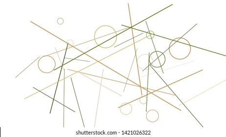 Geometric Memphis Background. Simple Pattern for Postcard, Print, Banner or Poster. Modern Abstract Background with Rings and Lines. Vector Texture in Trendy Minimalistic Style
