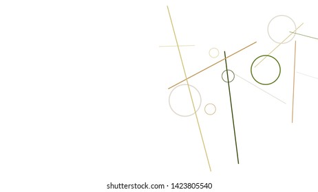 Geometric Memphis Background. Simple Pattern for Postcard, Print, Banner or Poster. Modern Abstract Background with Rings and Lines. Vector Texture in Trendy Minimalistic Style
