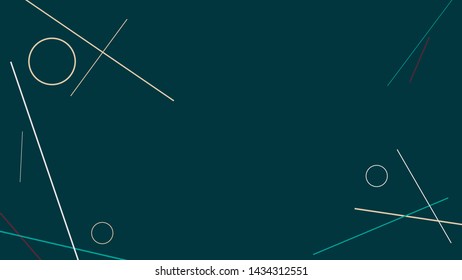 Geometric Memphis Background. Simple Pattern for Postcard, Print, Banner or Poster. Modern Abstract Background with Rings and Lines. Vector Texture in Trendy Minimalistic Style
