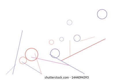 Geometric Memphis Background. Simple Pattern for Postcard, Print, Banner or Poster. Modern Abstract Background with Rings and Lines. Vector Texture in Trendy Minimalistic Style
