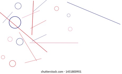 Geometric Memphis Background. Simple Pattern for Postcard, Print, Banner or Poster. Modern Abstract Background with Rings and Lines. Vector Texture in Trendy Minimalistic Style
