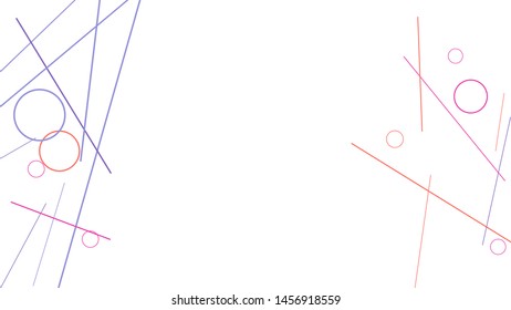 Geometric Memphis Background. Simple Pattern for Postcard, Print, Banner or Poster. Modern Abstract Background with Rings and Lines. Vector Texture in Trendy Minimalistic Style
