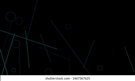 Geometric Memphis Background. Simple Pattern for Postcard, Print, Banner or Poster. Modern Abstract Background with Rings and Lines. Vector Texture in Trendy Minimalistic Style
