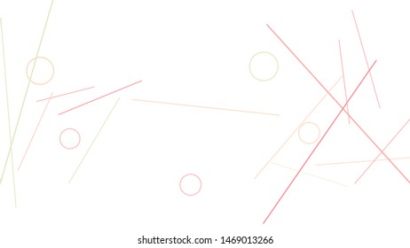 Geometric Memphis Background. Simple Pattern for Postcard, Print, Banner or Poster. Modern Abstract Background with Rings and Lines. Vector Texture in Trendy Minimalistic Style
