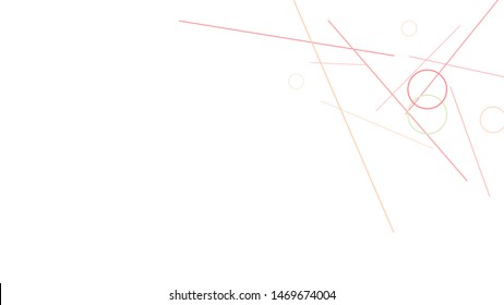 Geometric Memphis Background. Simple Pattern for Postcard, Print, Banner or Poster. Modern Abstract Background with Rings and Lines. Vector Texture in Trendy Minimalistic Style
