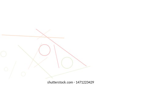 Geometric Memphis Background. Simple Pattern for Postcard, Print, Banner or Poster. Modern Abstract Background with Rings and Lines. Vector Texture in Trendy Minimalistic Style
