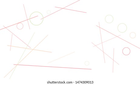 Geometric Memphis Background. Simple Pattern for Postcard, Print, Banner or Poster. Modern Abstract Background with Rings and Lines. Vector Texture in Trendy Minimalistic Style
