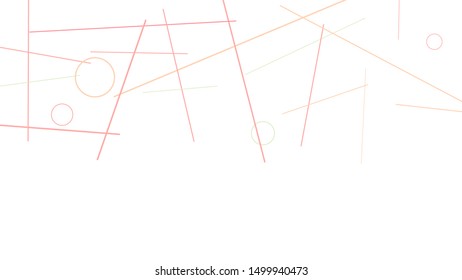 Geometric Memphis Background. Simple Pattern for Postcard, Print, Banner or Poster. Modern Abstract Background with Rings and Lines. Vector Texture in Trendy Minimalistic Style
