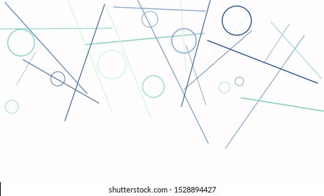 Geometric Memphis Background. Simple Pattern for Postcard, Print, Banner or Poster. Modern Abstract Background with Rings and Lines. Vector Texture in Trendy Minimalistic Style
