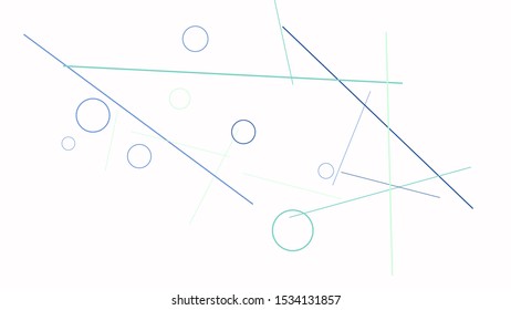 Geometric Memphis Background. Simple Pattern for Postcard, Print, Banner or Poster. Modern Abstract Background with Rings and Lines. Vector Texture in Trendy Minimalistic Style
