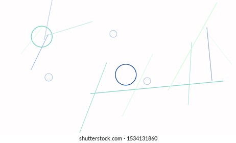 Geometric Memphis Background. Simple Pattern for Postcard, Print, Banner or Poster. Modern Abstract Background with Rings and Lines. Vector Texture in Trendy Minimalistic Style
