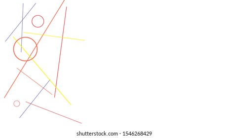 Geometric Memphis Background. Simple Pattern for Postcard, Print, Banner or Poster. Modern Abstract Background with Rings and Lines. Vector Texture in Trendy Minimalistic Style
