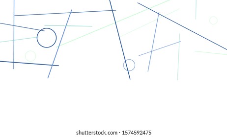 Geometric Memphis Background. Simple Pattern for Postcard, Print, Banner or Poster. Modern Abstract Background with Rings and Lines. Vector Texture in Trendy Minimalistic Style
