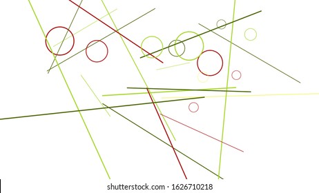 Geometric Memphis Background. Simple Pattern for Postcard, Print, Banner or Poster. Modern Abstract Background with Rings and Lines. Vector Texture in Trendy Minimalistic Style
