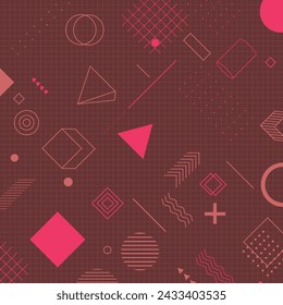 Geometric memphis background. vector illustration.