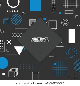 Fondo de memphis geométrico. ilustración vectorial.