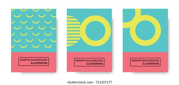 geometric memphis colorful background design. vector illustration