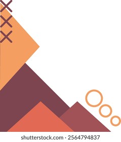 geometric memphis corner abstract modern