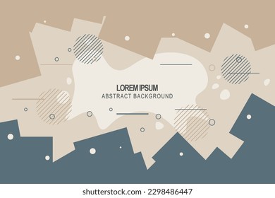 Geometric and memphis elements background. Vector illustration.