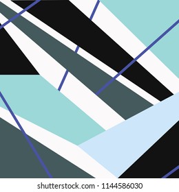Geometric memphis lines. Squares shape
