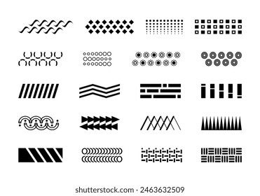 Geometric Memphis Pattern Element Set