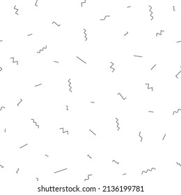 Geometric memphis pattern line style consisting of geometric shapes and other for banner, party poster. Vector Illustration 10 eps