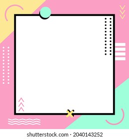 Geometric Memphis shape background abstract